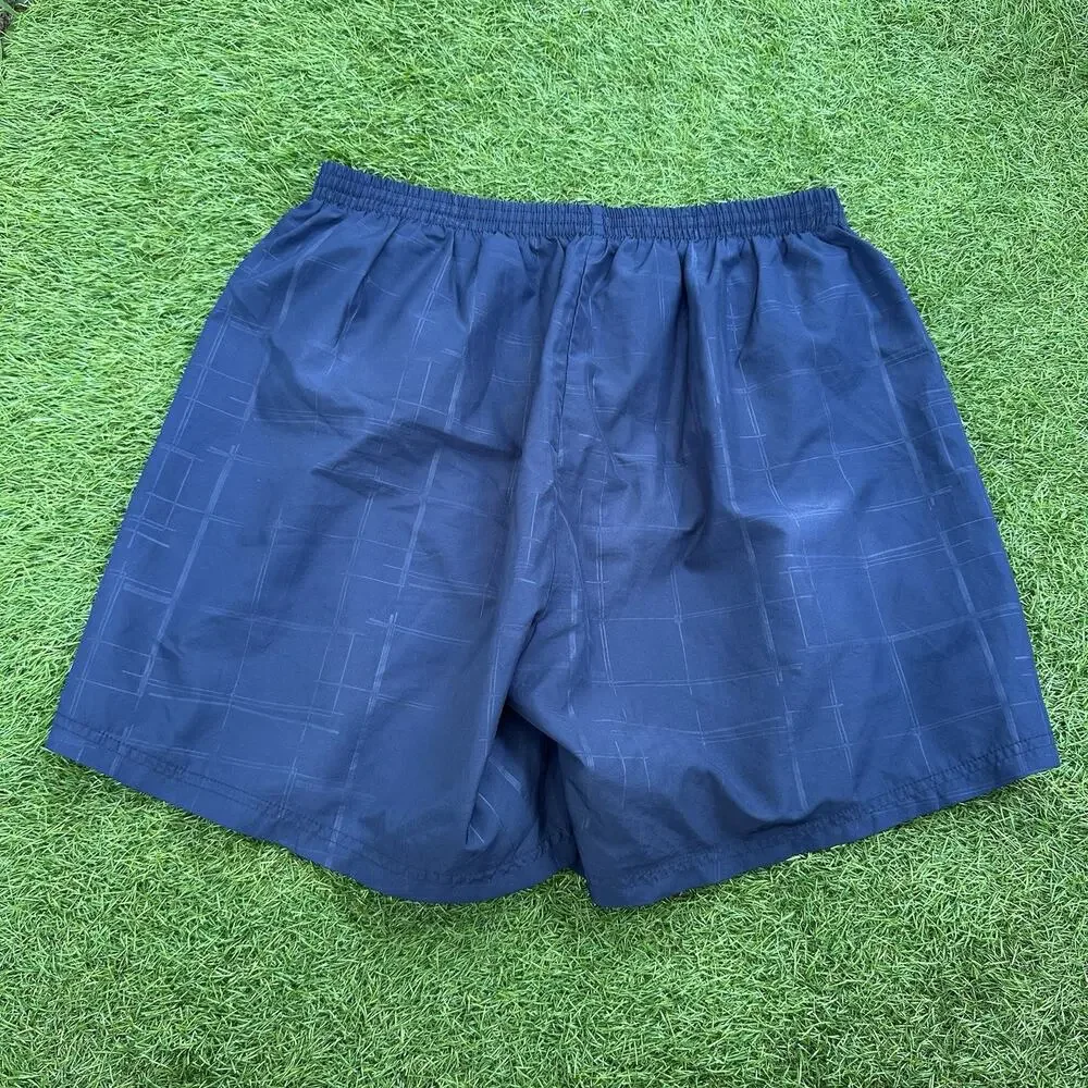 Vintage 90s Nike Nylon Running Shorts Mens Size‎ XXL Navy Blue Small Swoosh